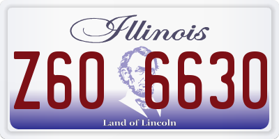 IL license plate Z606630