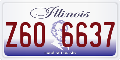 IL license plate Z606637