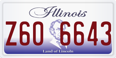 IL license plate Z606643