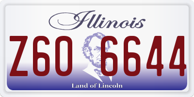 IL license plate Z606644
