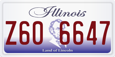 IL license plate Z606647