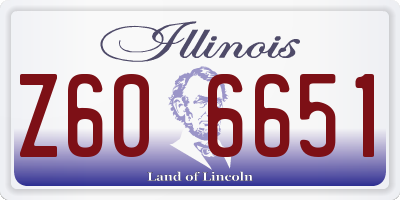IL license plate Z606651