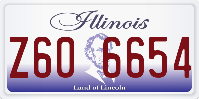 IL license plate Z606654
