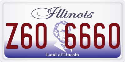 IL license plate Z606660