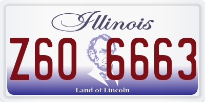 IL license plate Z606663