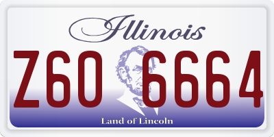 IL license plate Z606664