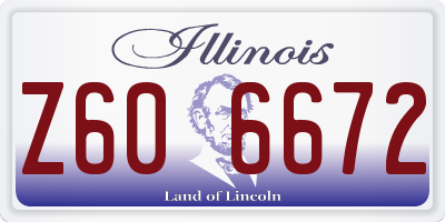 IL license plate Z606672