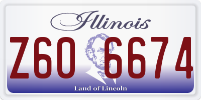 IL license plate Z606674