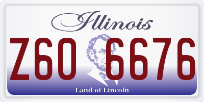 IL license plate Z606676