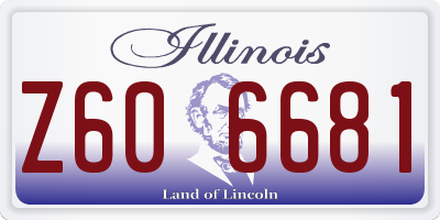 IL license plate Z606681