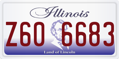 IL license plate Z606683