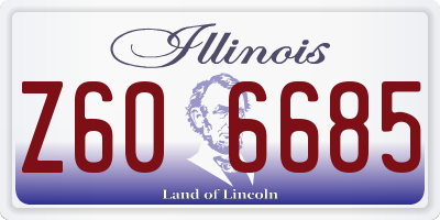 IL license plate Z606685