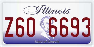 IL license plate Z606693