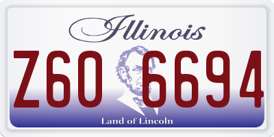 IL license plate Z606694