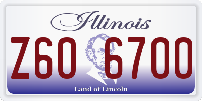 IL license plate Z606700