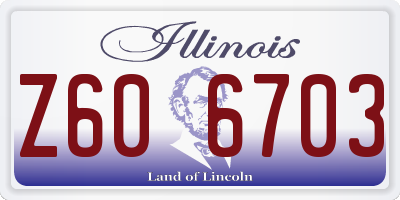 IL license plate Z606703