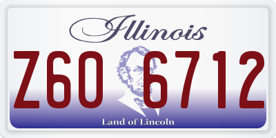 IL license plate Z606712