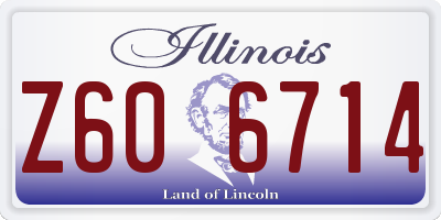 IL license plate Z606714