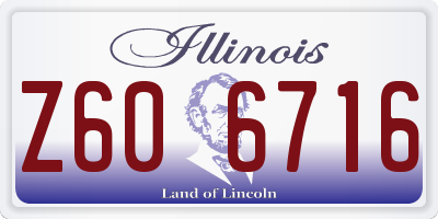 IL license plate Z606716