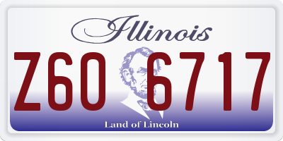IL license plate Z606717