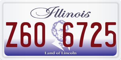 IL license plate Z606725