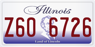 IL license plate Z606726