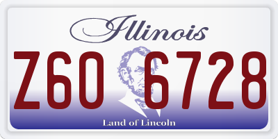 IL license plate Z606728
