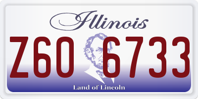 IL license plate Z606733
