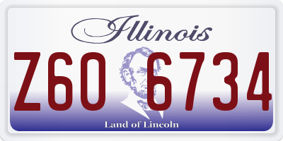 IL license plate Z606734