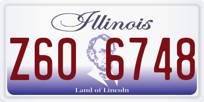 IL license plate Z606748