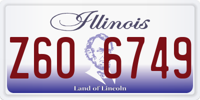 IL license plate Z606749