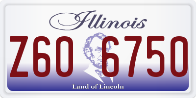 IL license plate Z606750