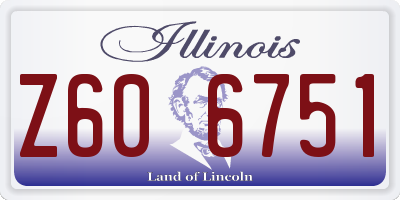IL license plate Z606751