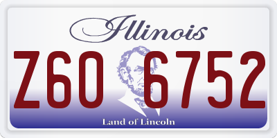 IL license plate Z606752