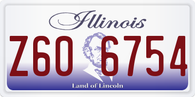 IL license plate Z606754