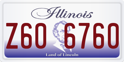 IL license plate Z606760