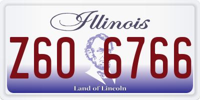 IL license plate Z606766