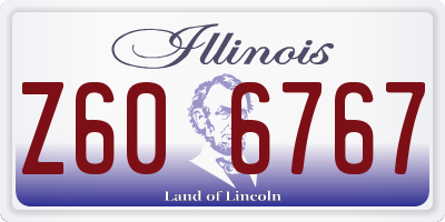 IL license plate Z606767