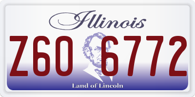 IL license plate Z606772