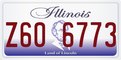 IL license plate Z606773