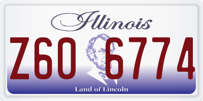 IL license plate Z606774