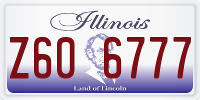 IL license plate Z606777