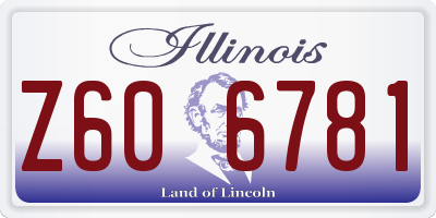 IL license plate Z606781