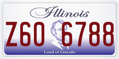 IL license plate Z606788