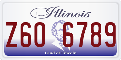 IL license plate Z606789