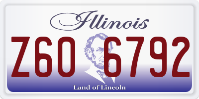IL license plate Z606792