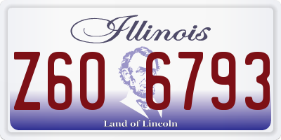 IL license plate Z606793