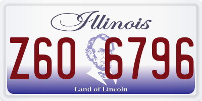 IL license plate Z606796