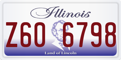 IL license plate Z606798