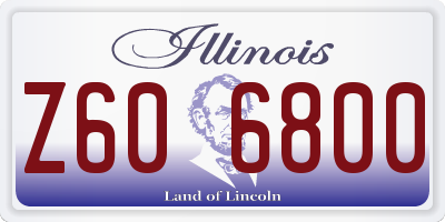 IL license plate Z606800